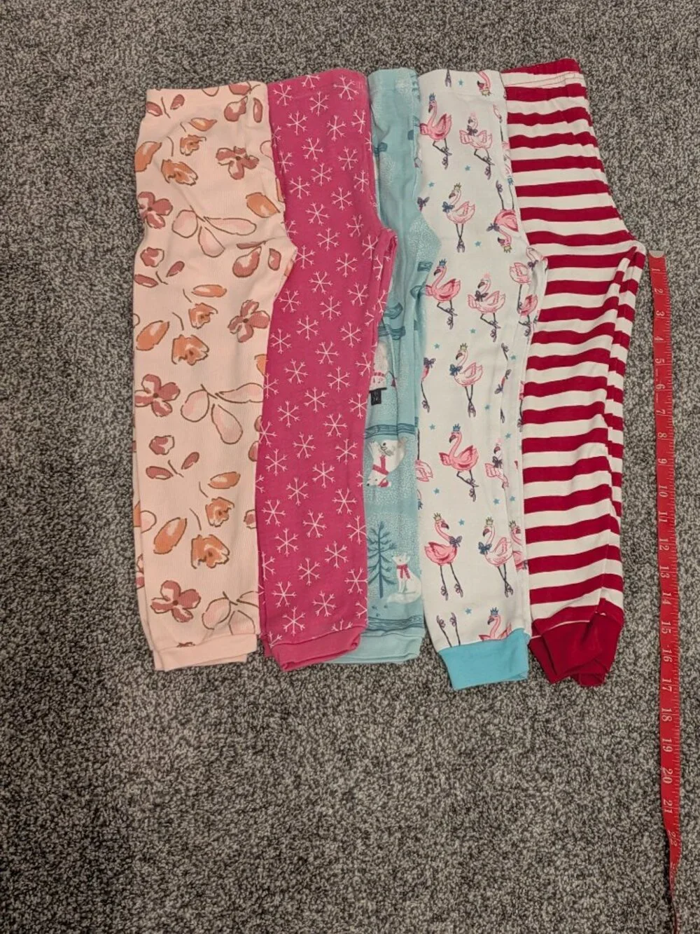 Huge 5T Girls Pajamas & Leggings 16-Piece Lot - Carters / PLACE /Sweet Butterfly